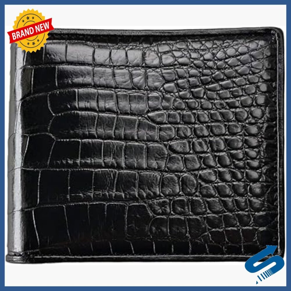 Genuine Crocodile Skin Men's Wallet Handmade Alligator Leather